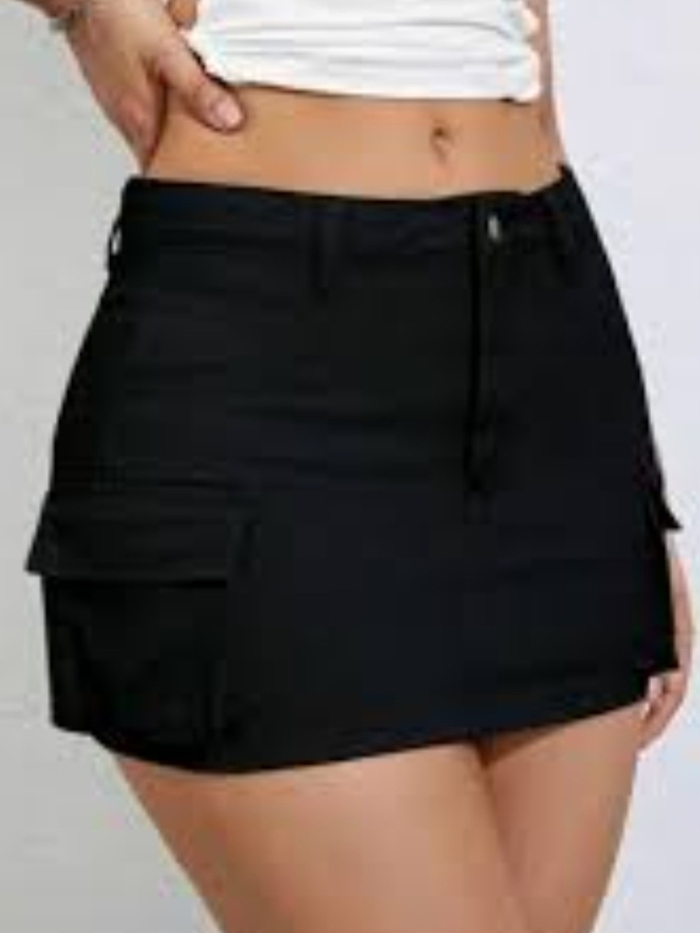 Black Women’s Cargo Mini Skirts
